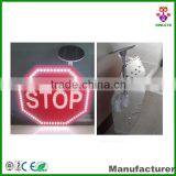 Super Bright Led Flashing Mark Car Stop Solar Traffic Sign