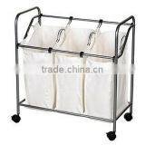 Vivinature Chrome Plating Frame Laundry Sorter With 4 Lift off Sorters thumbnail-2