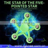 Factory Price Wholesale Five-pointed Star Shape Spinner Toy Fidget Spinner Plastic Hand Spinner With Glass Balls thumbnail-6