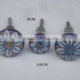 Ceramic Knob Hand Painted With Patterns thumbnail-1