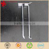 4"Pegboard Slatwall Double Loop Hook for Shop Accessory Chromed Finish - Pack of 100 thumbnail-3