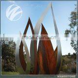 Wholesale Outdoor Metal Garden Art Corten Steel Leaf Sculpture thumbnail-1