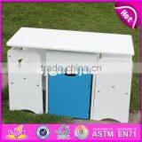 2017 New Design Home / School / Kindergarten White Wooden Toddler Activity Table With Storage Box W08G193 thumbnail-4