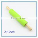 Non-stick Silicone Rolling Pin With Hard Wood Handle thumbnail-1