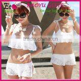 High quality SexyLace ruffled skirt swimsuit, sweet Swimwear Bikini Wholesale