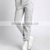 Bulk Cheap Fashion Design Polyester Cotton Straight Casual Knit Plain Gray Long Pants for Women thumbnail-1