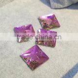 Wholesale Square Rose Color Garment Beads Crystal Sew on Stone for Clothing Making thumbnail-2