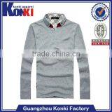 Slim Fit Plain Long Sleeve Knit Cotton Material Tshirt thumbnail-1