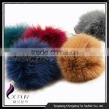 CX-A-05B Colourful Cute Promotional Fox Fur Ball Keychain thumbnail-1