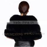 CX-B-133C Elegant 100% Real Fox Fur Cape And Stole Women Fur Shawl For Evening Dress thumbnail-3
