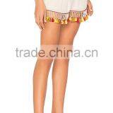 MGOO Latest Design Blank Women Chiffon Shorts Custom Your Logo Casual Shorts With Tassels thumbnail-2