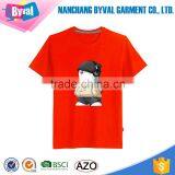 Custom Logo 100% Cotton Red Printed T shirts for Men