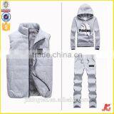 Jiangxi Kingtex Factory Supply Top Sale Screen Printing 3PCS Plain Hoodies And Jogging Pant Sets thumbnail-2