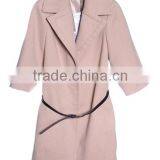 2014-2015 Trench Coat Women Lady Pink Woolen Coat thumbnail-3