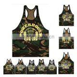 Cotton Men Sport Fitness Tops Gold's Powerhouse USA GYM Tank Top Vest Muscle Singlet Men Stringer Bodybuilding Plus Size 2XL thumbnail-1