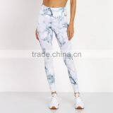 Stretchy Tie Dye Workout Sweat Suit for Women Crop Tank Top and Leggings thumbnail-5