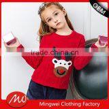 Cheap Clothing Wool Handmade Kids Pullover Sweater of Christmas for Girls thumbnail-1