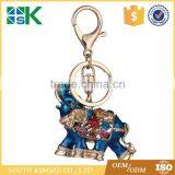 Girls Bag Ornaments Pendant Small Gifts Custom Hotsale Dripping Oil Diamond Elephant Car Key Chain thumbnail-2