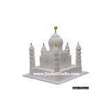 White Marble Handmade Taj Mahal Replica India Stone Art thumbnail-1