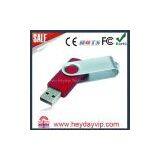 Promotional Plastic Metal Swivel USB Flash Drive with custom logo