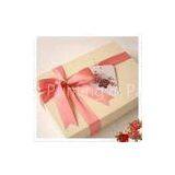 Rectangule Cardboard Luxury Gift Packaging Boxes With Butterfly Pink Velvet For Watch