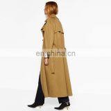 Wholesale Fashion Oversized Camel Color Ladies Maxi Coats thumbnail-4