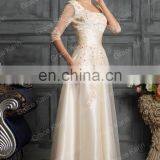 Grace Karin Newest Elegant Design Champagne Prom Dress With Long Sleeve CL6051-2# thumbnail-4