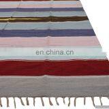 Indian Cotton Rugs Ethnic Hand Woven Dariya Decorative Carpet Handmade Runner Yoga Mat thumbnail-2