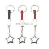 WHOLESALE QUALITY FASHION LEATHER STAR PENDENT KEYCHAIN