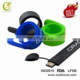 Christmas Gift Present Bracelet Usb Flash Memory Drive Silicone Wristband With Customized Logo