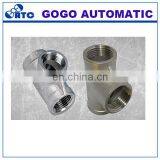 Ningbo Factory Hydraulic Water Oil Inox Stainless Steel Tee Threded 10mm thumbnail-1