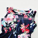 Fashion Flower Printed Colorful Baby Clothes Sleeveless Summer Baby Girl Romper thumbnail-2