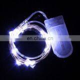 2M 20 LEDs Button Battery Operated Mini LED Silver Wire String Fairy Lights thumbnail-3
