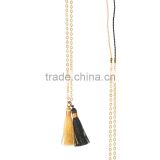 China fashion handmand necklace, double color tassel necklace long set