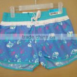 Microfiber 100% polyester girls beach shorts
