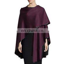 Wholesale Wool Cashmere Knitted Wrap Ponchos Sweater for Women