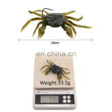 13cm 33.5g New Style Double Hooks Sea Fishing Bait Sinking Artificial 3D Sof Crab Bait Fishing Lure thumbnail-4