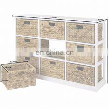 3x3 Storage Unit - 9 Drawer With Seagrass Baskets thumbnail-5