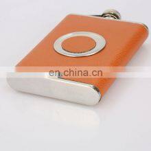 8oz Alcohol Wine Engraved Liquor Whiskey Metal Printed Leather Stainless Steel Hip Flasks thumbnail-3