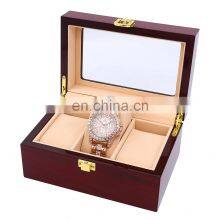 Custom High Quality Wood Luxury Three-compartment Watch Case thumbnail-3