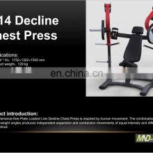 Commercial Chest Press Machine Gym Pin Loaded Fitness Strength Training Gym Equipment Decline Chest Machine PL14 thumbnail-3