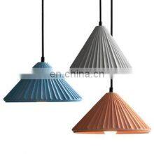 Terrazzo Colorful Cement Chandelier Hotel Headboard Acrylic Led Ceiling Pendant Light Kitchen Lamps