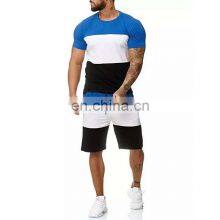 Summer Tracksuit Summer Men 2 Piece Set 2022 OEM Custom Men Summer 2 Piece Cotton Short Sleeve Tracksuit Sets T Shirt And Short thumbnail-1