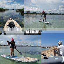 11'x33''x6'' Ocean Blue Wood Design Inflatable Sup Stand Up Paddle Board ISUP thumbnail-5
