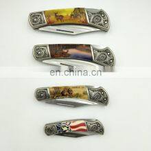 Folding Blade Utility Knives 3D Printing Pattern Plastic Handle Custom LOGO Camping Tactical Pocket Knife thumbnail-1