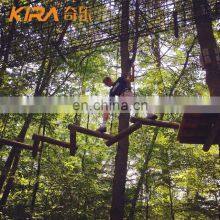 Hot Selling Zip Rollercoast Rope Outdoor Adventure Park Playground Equipment Rope Course With Zip Line