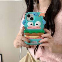 Clownfish Hamburger Silicone Case Cartoon Silicone For Phone 14/15 Cute Cartoon For Iphone Silicone Case Cover thumbnail-3