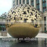 Modern Large Arts Stainless Steel 304 Sphere Sculpture for Garden Decoration thumbnail-1