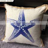 Home Decor Cushion Printed With Linen Piping thumbnail-1