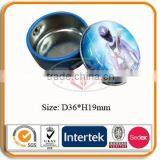 Small Round Tin Box With Colorful Printing